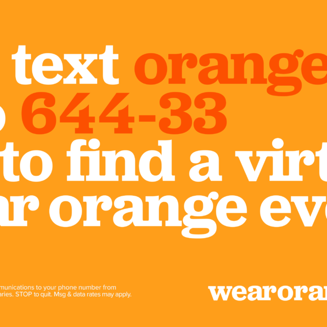 text orange to 644-33 to find a virtual wear orange event