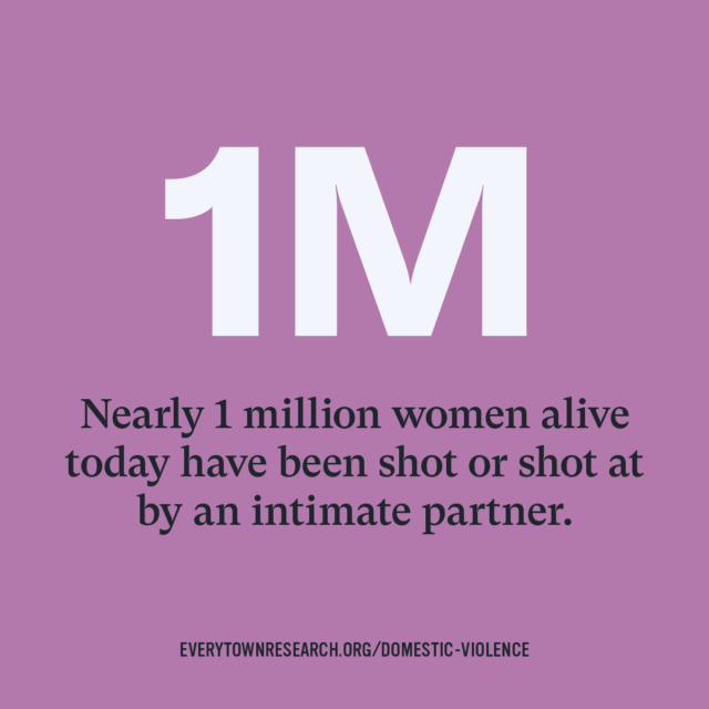 Nearly 1 million women alive today have been shot or shot at by an intimate partner.