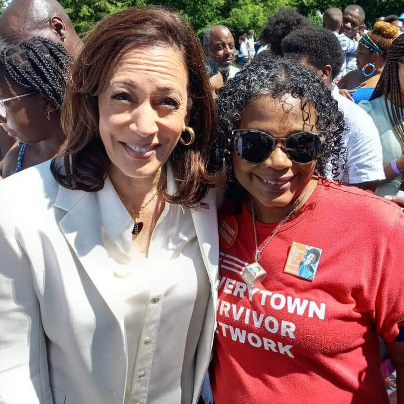 Giselle Morch with Vice President Kamala Harris