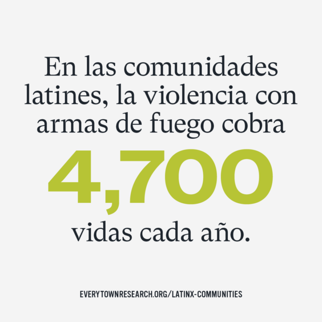En las comunidades latines, la violencia con armas de fuego cobra 4,700 vidas cada año.